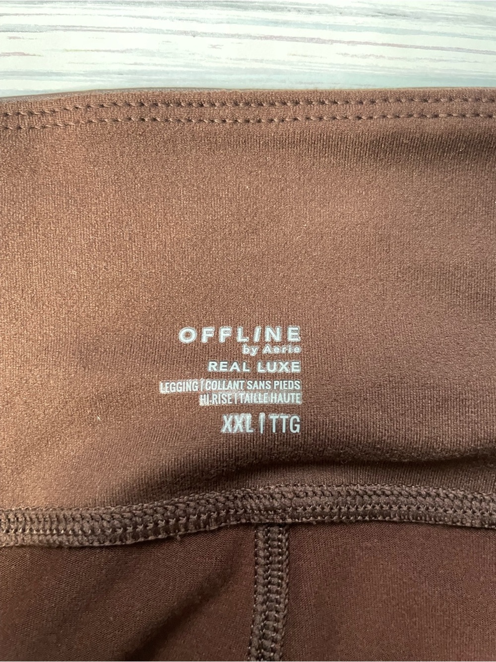 Aerie Offline brown faux leather high rise leggings size xxl - Picture 8 of 11